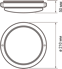 led светильник Jazzway PBH-PC2-RA 18w - размеры