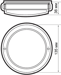 led светильник Jazzway PBH-PC7-RA 8w - размеры