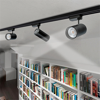 led светильники трековые 1-фазные Jazzway PTR 0740 черные на шинопроводе