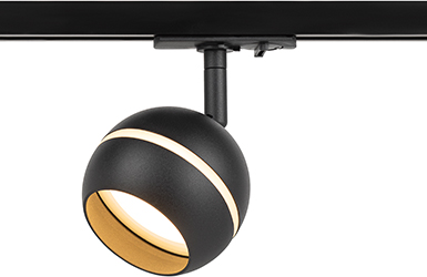 светильник трековый 1-фазный поворотный TR47 GX53 "Эра" черный - внешний вид