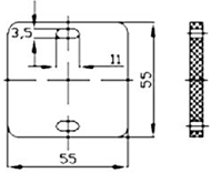 бирка кабельная У-134 - размеры