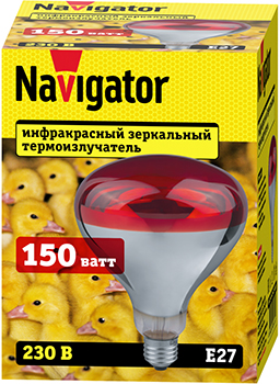 термоизлучатель Navigator NI-R125-150-230-Е27-ИКЗК - упаковка