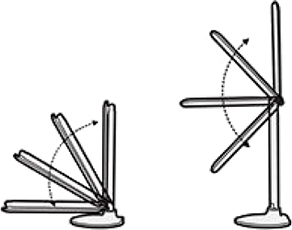 настольный led светильник Feron DE1725 - 2 колена для сгиба