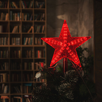 led звезда Uniel UL-00008704 на елку - свечение красное статичное
