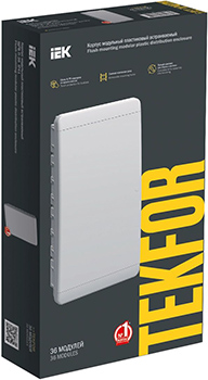 корпус пластиковый встраиваемый Tekfor ЩРВ-П-36 IP41 IEK с белой дверью - упаковка