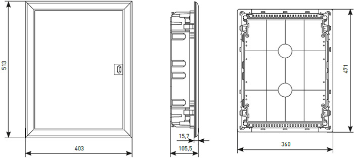 корпус EKF ProfiBox - размеры
