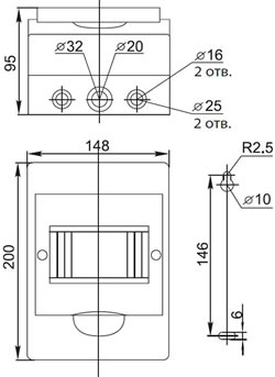 корпус EKF PROxima - размеры