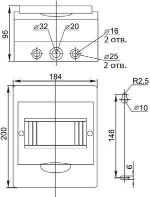 корпус EKF PROxima - размеры