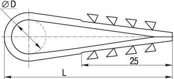 дюбель-хомут нейлоновый IEK - размеры