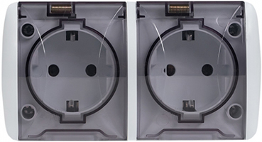 розетка 2-местная EKF EQR16-129-30-54-Т "Владивосток" - внешний вид