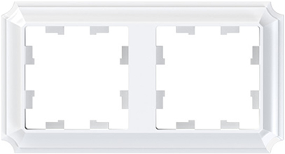 рамка 2-постовая Systeme Electric AtlasDesign Antique лотос - внешний вид