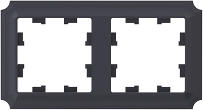 рамка 2-постовая Systeme Electric AtlasDesign Antique карбон - внешний вид