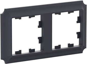 рамка 2-постовая Systeme Electric AtlasDesign Antique карбон - внешний вид