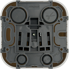 розетка 1-местная Legrand 782210 Quteo белый - вид с тыльной стороны