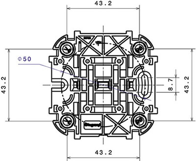 электроустановочные изделия Legrand серии Quteo - установочные размеры