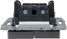 выключатель 2-клавишный IEK ВС10-2-0-БрС Brite - вид сбоку