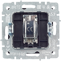 розетка ТВ оконечная IEK РТВ11-0-БрГ Brite - вид с тыльной стороны