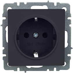 розетка 1-местная IEK РС11-1-0-БрГ Brite - внешний вид