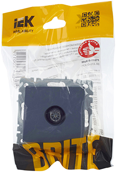 розетка ТВ оконечная IEK РТВ11-0-БрМ Brite - упаковка