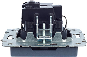 розетка 1-местная IEK РС14-1-0-БрМ Brite - вид сбоку