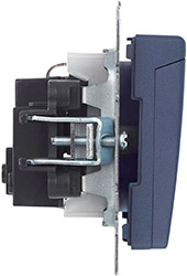 розетка 1-местная IEK РСбш10-3-БрМ Brite - вид сбоку