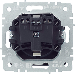 розетка 1-местная IEK РСбш10-3-БрМ Brite - вид с тыльной стороны