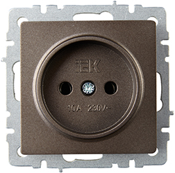 розетка 1-местная IEK РС10-1-0-БрТБ Brite - внешний вид