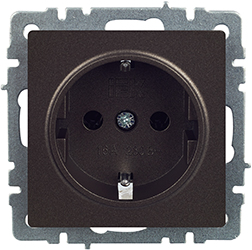 розетка 1-местная IEK РС14-1-0-БрТБ Brite - внешний вид