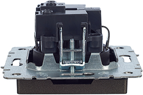 розетка 1-местная IEK РС14-1-0-БрТБ Brite - вид сбоку