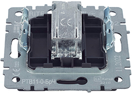 розетка ТВ оконечная IEK РТВ11-0-БрЧ Brite - вид с тыльной стороны