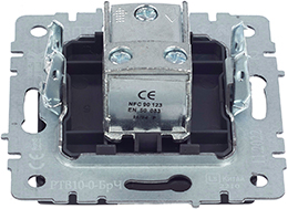 розетка ТВ проходная IEK РТВ10-0-БрЧ Brite - вид с тыльной стороны