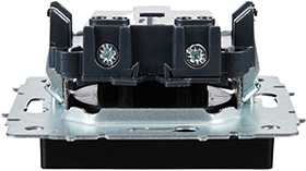 розетка 1-местная IEK РС10-1-0-БрЧ Brite - вид сбоку