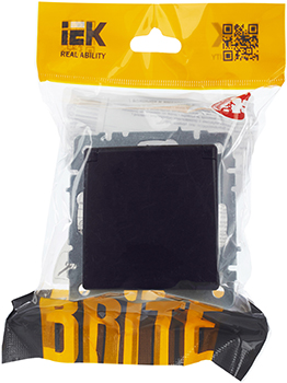 розетка 1-местная IEK РСбш10-3-БрЧ Brite - упаковка