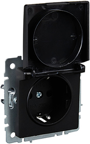 розетка 1-местная IEK РСбш10-3-БрЧ Brite - внешний вид