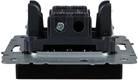 выключатель 1-клавишный проходной IEK ВС10-1-6-БрЧ Brite - вид сбоку