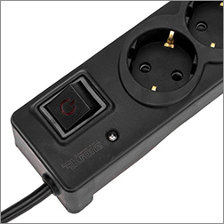 фильтр сетевой 5-местный 3м Kranz 13-4702 с индикацией и автовыключателем