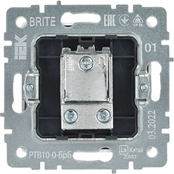 розетка ТВ проходная IEK РТВ10-0-БрБ Brite - вид с тыльной стороны