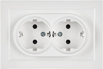 розетка 2-местная IEK РСш12-3-БрБ Brite - внешний вид