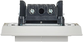 выключатель 2-клавишный IEK ВСР10-2-0-БрБ Brite - вид сбоку