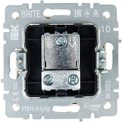 розетка ТВ проходная IEK РТВ10-0-БрКр Brite - вид с тыльной стороны