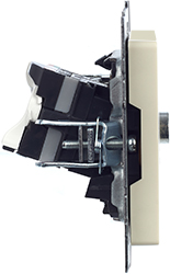 розетка TV+RJ45 IEK РТВ/РК12-БрКр Brite - вид сбоку