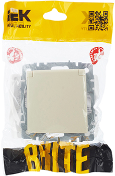 розетка 1-местная IEK РСбш10-3-БрКр Brite - упаковка