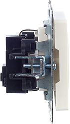 розетка 1-местная IEK РС11-1-0-БрЖ Brite - вид сбоку