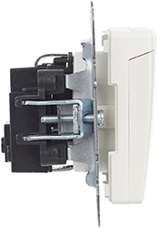 розетка 1-местная IEK РСбш10-3-БрЖ Brite - вид сбоку