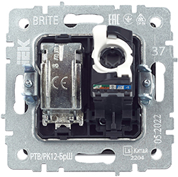 розетка TV+RJ45 IEK РТВ/РК12-БрШ Brite - вид с тыльной стороны