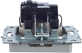 розетка 1-местная IEK РС14-1-0-БрА Brite - вид сбоку