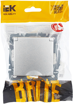 розетка 1-местная IEK РСбш10-3-44-БрА Brite - упаковка