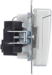 розетка 1-местная IEK РСбш10-3-44-БрА Brite - вид сбоку