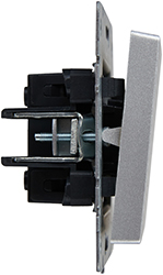 выключатель 1-клавишный проходной IEK ВС10-1-6-БрА Brite - вид сбоку