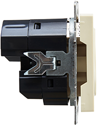 розетка 1-местная IEK РЮш10-2-БрКр Brite - вид сбоку